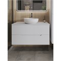 Orange Line Li-100TuwMDF+B07-420W тумба с раковиной подвесная 100 см, белый Li-100TuwMDF+B07-420W - фото 49512