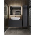 Orange Line Li-100TugMDF+B07-675W тумба с раковиной подвесная 100 см, графит/белый Li-100TugMDF+B07-675W