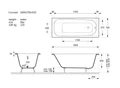 Чугунная ванна Concept 160x70x42 VCO1607042