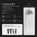 Чугунная ванна Concept 160x70x42 с антискользящим покрытием VCO1607042-AS