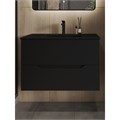 Orange Line Li-80Tub+BLRA тумба подвесная с раковиной, черный матовый Li-80Tub+BLRA - фото 49610