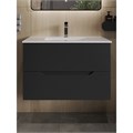 Orange Line Li-70Tub+Ra Тумба подвесная с раковиной, черный матовый Li-70Tub+Ra - фото 49642