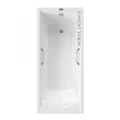 Чугунная ванна Devon 175x70x45 с квадратными черными матовыми ручками VDV1757045H/VH0012BL