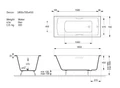 Чугунная ванна Devon 180x70x45 с хромированными ручками VDV1807045H/E60327CH