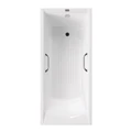Чугунная ванна Devon 190x80x45 с квадратными хромированными ручками и антискользящим покрытием VDV1908045H/VH0012CH-AS