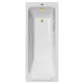 Чугунная ванна Italon 170x70x45 с квадратными ручками матовое золото VIT1707045H/VH0012MGD