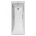 Чугунная ванна Italon 170x70x45 с квадратными ручками матовое золото VIT1707045H/VH0012MGD