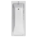 Чугунная ванна Italon 170x70x45 с квадратными ручками цвет никель VIT1707045H/VH0012NI