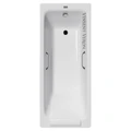 Чугунная ванна Italon 170x70x45 с квадратными хромированными ручками VIT1707045H/VH0012CH