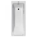 Чугунная ванна Italon 170x70x45 с квадратными хромированными ручками VIT1707045H/VH0012CH