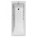 Чугунная ванна Italon 170x70x45 с квадратными черными матовыми ручками VIT1707045H/VH0012BL