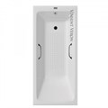 Чугунная ванна Kingston 180x80x50 с квадратными ручками оружейная сталь VKN1808050H/VH0012GM