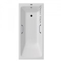 Чугунная ванна Kingston 180x80x50 с квадратными ручками оружейная сталь VKN1808050H/VH0012GM