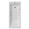 Чугунная ванна Kingston 180x80x50 с квадратными ручками оружейная сталь VKN1808050H/VH0012GM
