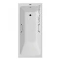 Чугунная ванна Kingston 180x80x50 с квадратными хромированными ручками VKN1808050H/VH0012CH