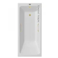 Чугунная ванна Kingston 180x80x50 с квадратными хромированными ручками VKN1808050H/VH0012CH