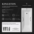 Чугунная ванна Kingston 180x80x50 с хромированными ручками VKN1808050H/E60327CH