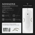 Чугунная ванна Soissons 170x70x42 с дугообразными бронзовыми ручками и антискользящим покрытием VCN1707042H/VH0015BR-AS