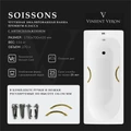 Чугунная ванна Soissons 170x70x42 с дугообразными золотыми ручками и антискользящим покрытием VCN1707042H/VH0015GD-AS