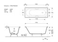 Чугунная ванна Soissons 170x70x42 с дугообразными хромированными ручками VCN1707042H/VH0015CH