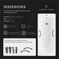 Чугунная ванна Soissons 170x70x42 с дугообразными черными матовыми ручками VCN1707042H/VH0015BL