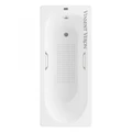 Чугунная ванна Soissons 170x70x42 с дугообразными черными матовыми ручками и антискользящим покрытием VCN1707042H/VH0015BL-AS