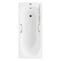 Чугунная ванна Soissons 170x70x42 с квадратными золотыми ручками VCN1707042H/VH0012GD