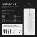 Чугунная ванна Soissons 170x70x42 с квадратными золотыми ручками VCN1707042H/VH0012GD