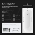 Чугунная ванна Soissons 170x70x42 с квадратными ручками оружейная сталь VCN1707042H/VH0012GM