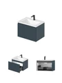 Тумба с раковиной в ванную ИТАНА Кейт, подвесная,  1 ящик 4657836467215