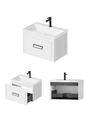 Тумба с раковиной в ванную ИТАНА Пино 2.0, подвесная, 1 ящик 4657843670073