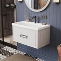 Тумба с раковиной в ванную ИТАНА Пино 2.0, подвесная, 1 ящик 4657843670073