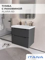Тумба с раковиной в ванную ИТАНА Алара, подвесная 4657854643646