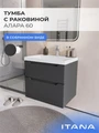 Тумба с раковиной в ванную ИТАНА Алара, подвесная 4657854643646