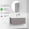 Тумба с раковиной в ванную ИТАНА Верона 2.0, подвесная 4657821041017