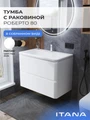 Тумба с раковиной в ванную ИТАНА Роберто, подвесная 4657773608191