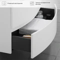 Тумба с раковиной в ванную ИТАНА Арко  подвесная, Графит 4657828217613