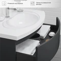 Тумба с раковиной в ванную ИТАНА Арко  подвесная, Графит 4657828217613