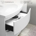 Тумба с раковиной в ванную ИТАНА Арко  подвесная, Графит 4657828217613