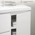Тумба с раковиной в ванную ИТАНА Арко  подвесная, Графит 4657828217613