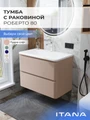 Тумба с раковиной в ванную ИТАНА Роберто, подвесная 4657865076969