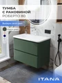 Тумба с раковиной в ванную ИТАНА Роберто, подвесная 4657865076969