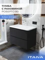 Тумба с раковиной в ванную ИТАНА Роберто, подвесная 4657865076969