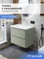 Тумба с раковиной в ванную ИТАНА Роберто, подвесная 4657865076969