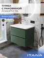 Тумба с раковиной в ванную ИТАНА Роберто, подвесная 4657865076969