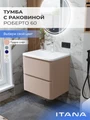 Тумба с раковиной в ванную ИТАНА Роберто, подвесная 4657865076969