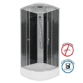 Душевая кабина Niagara Eco NG-3504-14BLACK (90х90х215) средний поддон(26см),стекло мозаика,4 места 3504