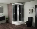 Душевая кабина Niagara Eco NG-3504-14BLACK (90х90х215) средний поддон(26см),стекло мозаика,4 места 3504