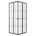 Душевое ограждение Niagara Eco NG-1008-14QKL (80х80х190) квадрат,раздвижное,черный,стекло клетка,1 место NG-1008-14QKL