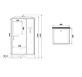 Душевая кабина Niagara Standart ST90/15Q (90х90х215) квадрат,поддон 15см,распашная,проф.белый,3 места ST90/15Q